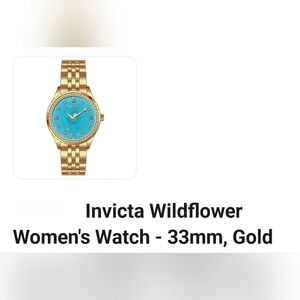 Invicta Women's Gold Watch with Blue Dial